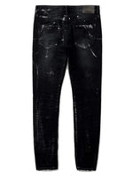 PURPLE BRAND P001 LOW RISE JEANS BLACK METALLIC