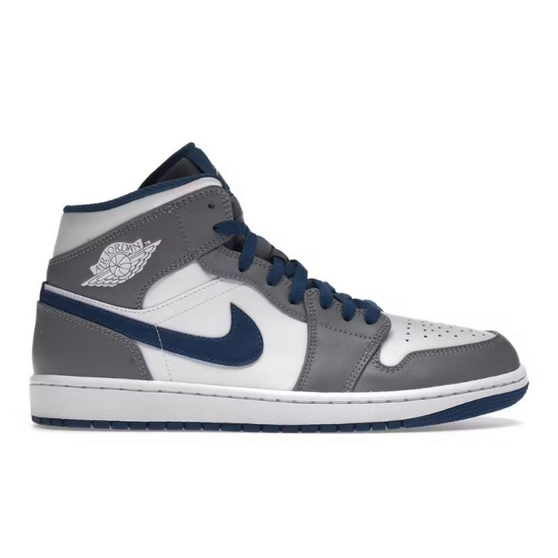 AIR JORDAN 1 MID " CEMENT TRUE BLUE"