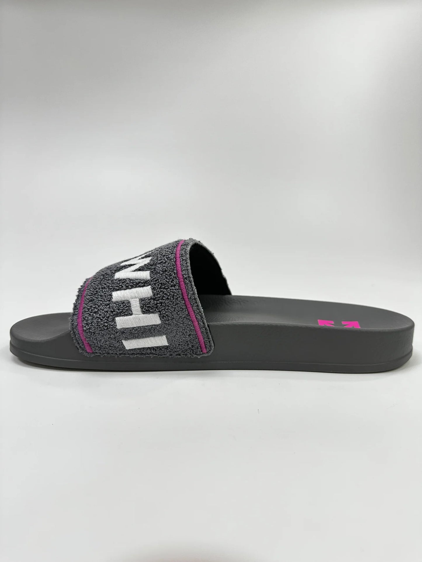 OFF-WHITE TOWEL TERRY SLIDES GREY