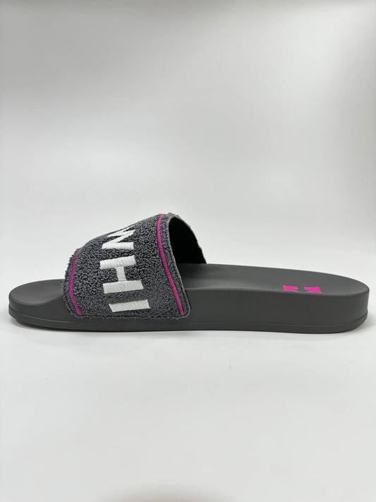 OFF-WHITE TOWEL TERRY SLIDES GREY