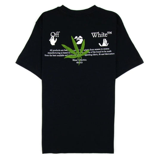 OFF WHITE WEED HIGH TEE BLACK
