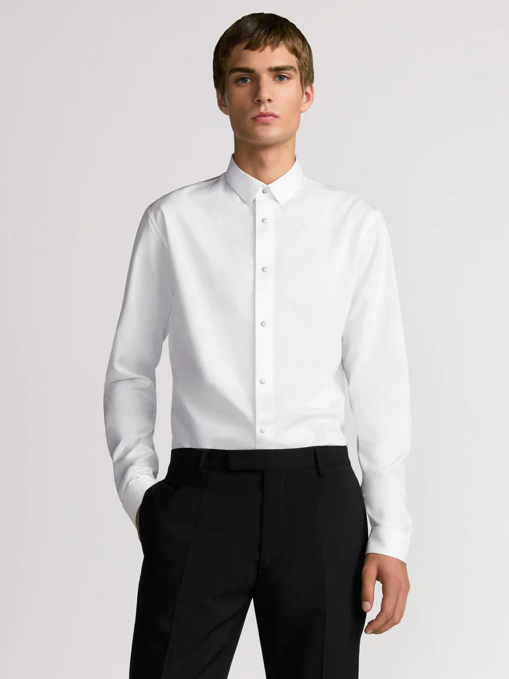 DIOR CD ENGRAVED SNAPS SHIRT WHITE