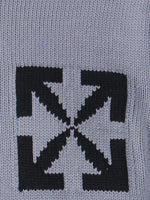 OFF-WHITE SINGLE ARROW KNIT SWEATER GREY