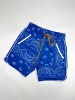 RHUDE BANDANA SHORTS BLUE