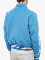 AMIRI BONES VARSITY JACKET BLUE