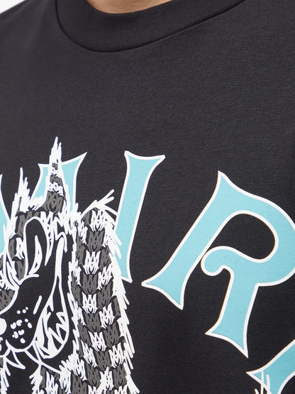 AMIRI RECORDS WOLF TEE BLACK