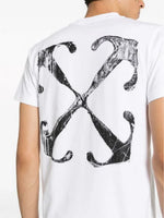 OFF-WHITE SCRATCH ARROWS SLIM TEE WHITE