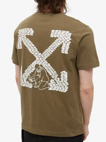 OFF-WHITE BRICK ARROW SLIM TEE ARMY GREEN