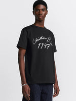 DIOR HANDWRITTEN SIGNATURE TEE BLACK