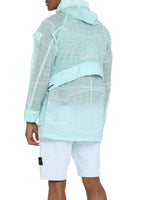 STONE ISLAND REFLECTIVE GRID ON LAMY-TC PARKA AQUA