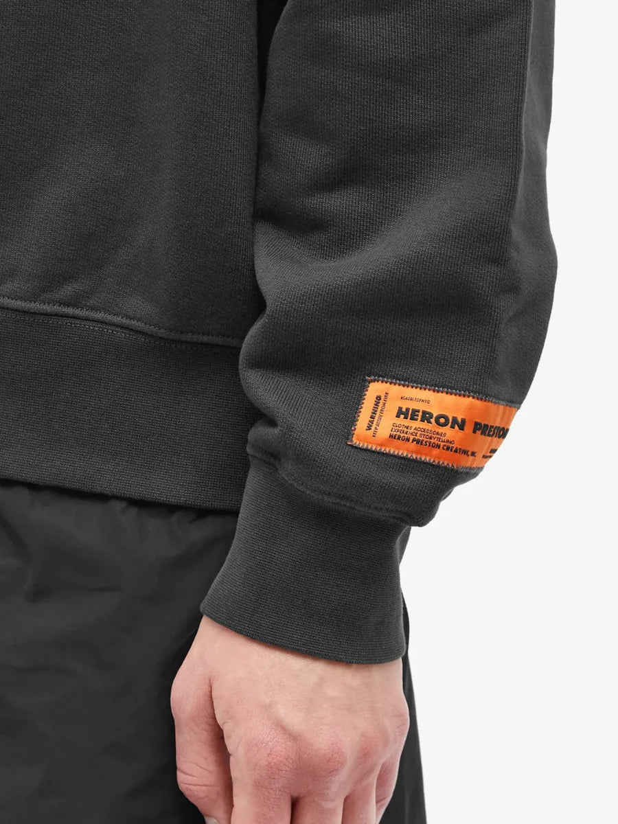 HERON PRESTON GLOBE BURN CREWNECK SWEATER BLACK