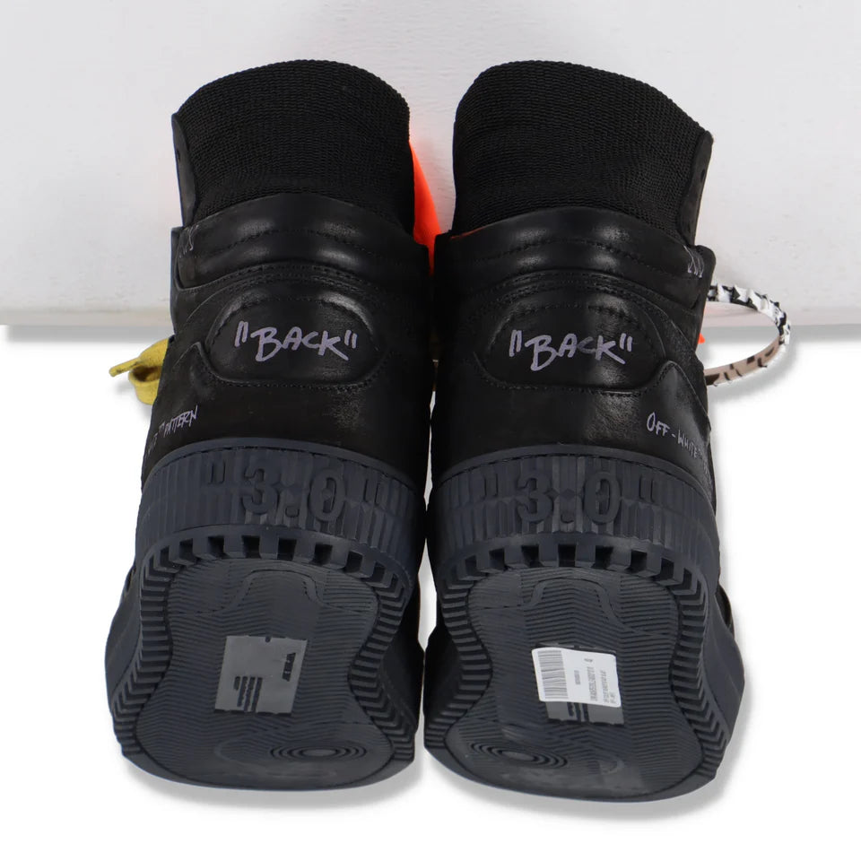 Off-White Black Leather Logo Off Court 3.0 HI-top Trainers