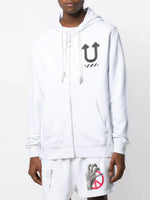 OFF-WHITE X UNDERCOVER SKELETON CROSSOVER REVERSIBLE ZIP HOODIE WHITE