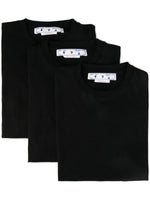 OFF-WHITE HAND LOGO TRIPACK TEES BLACK