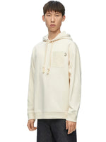 LOEWE POCKET PATCH HOODIE BEIGE