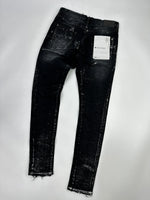 PURPLE BRAND P001 LOW RISE JEANS BLACK METALLIC