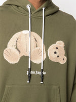 PALM ANGELS KILL THE BEAR HOODIE MILITARY GREEN