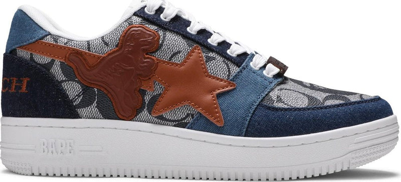 A Bathing Ape Bape x Coach Bapesta Denim Blue