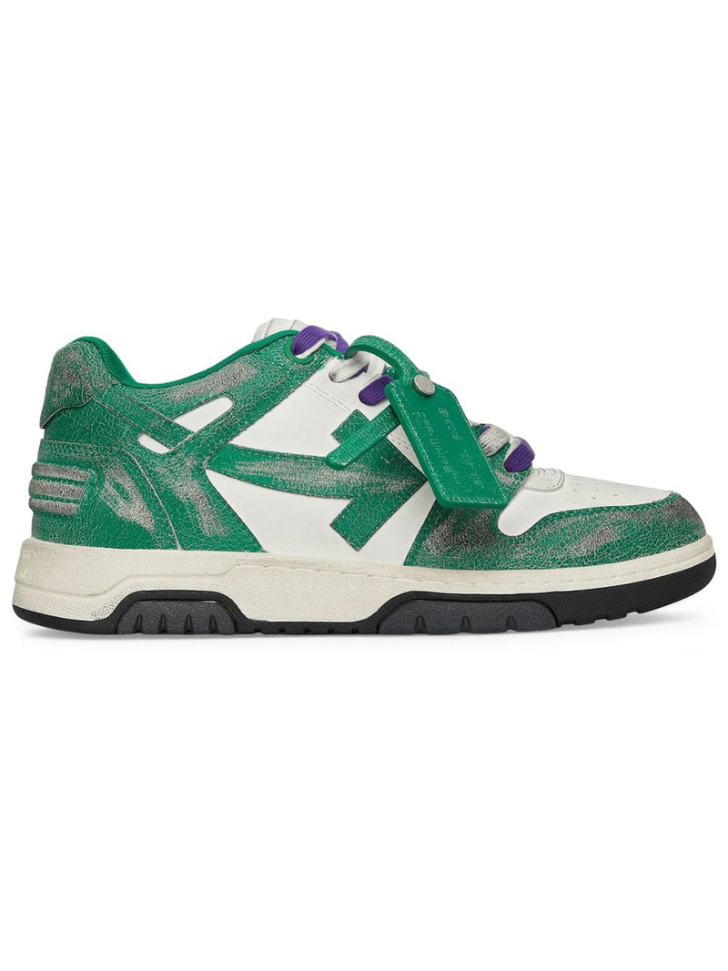 OFF-WHITE OUT OF OFFICE VINTAGE SNEAKERS WHITE GREEN