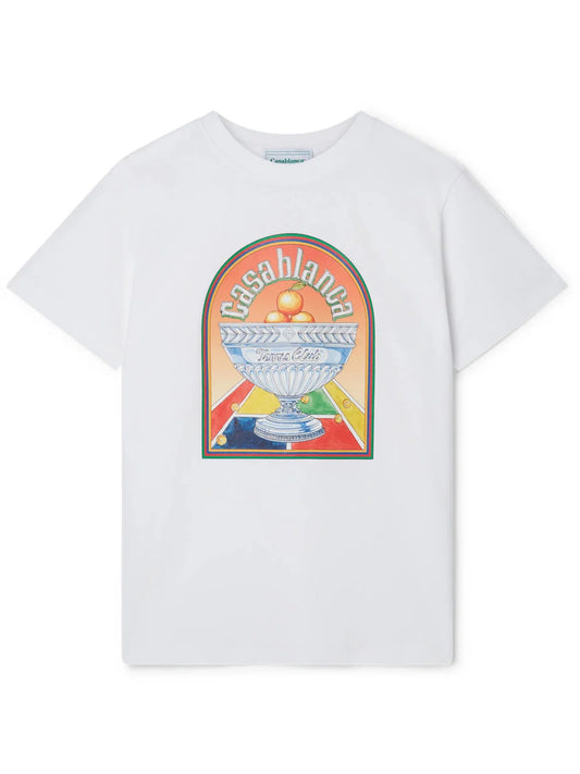 CASABLANCA TERRAIN D'ORANGE TEE WHITE