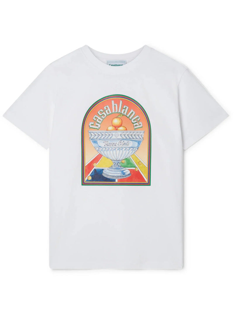 CASABLANCA TERRAIN D'ORANGE TEE WHITE