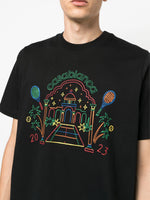 CASABLANCA RAINBOW TEMPLE TEE BLACK