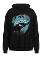 REPRESENT SHARK HOODIE BLACK