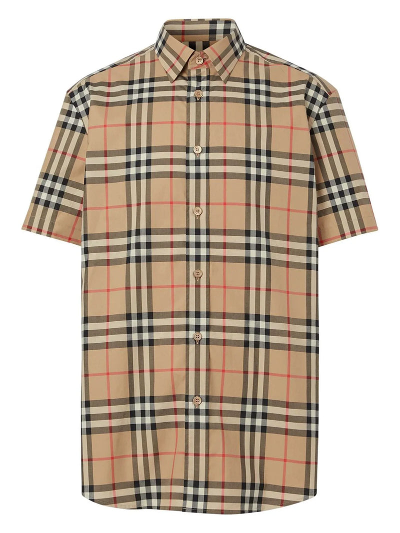 BURBERRY CHECK SHORT SLEEVE SHIRT