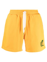 CASABLANCA TENNIS CLUB SWEAT SHORTS YELLOW