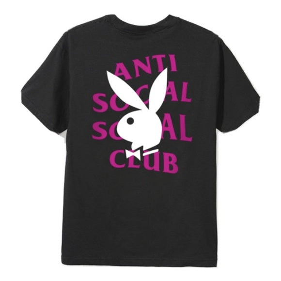 Anti Social Social Club x Playboy Remix BLack T-shirt