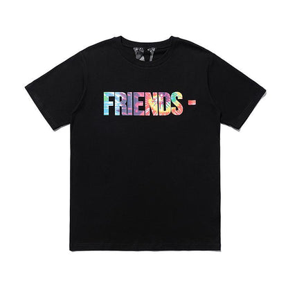 Vlone 21SS Vlone Tie Dye Rainbow Friends Tee - BLACK
