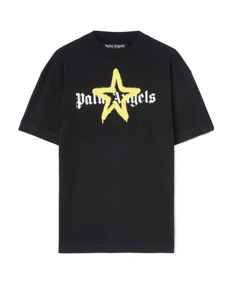 Palm Angels Sprayed Black/Yellow T-Shirt