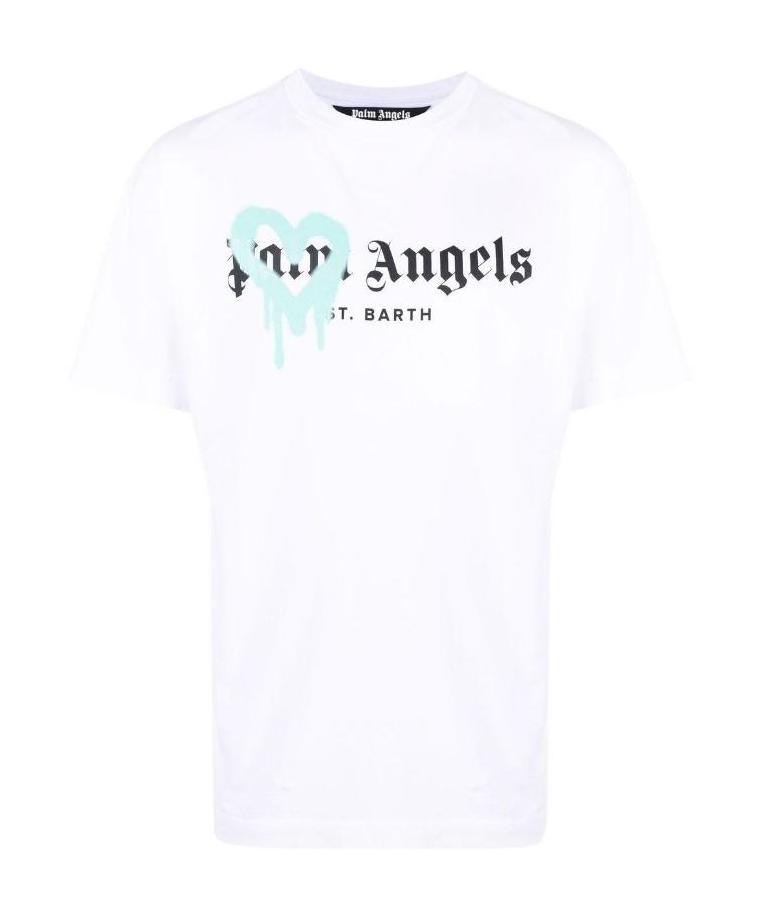 Palm Angels Heart Sprayed Light Blue