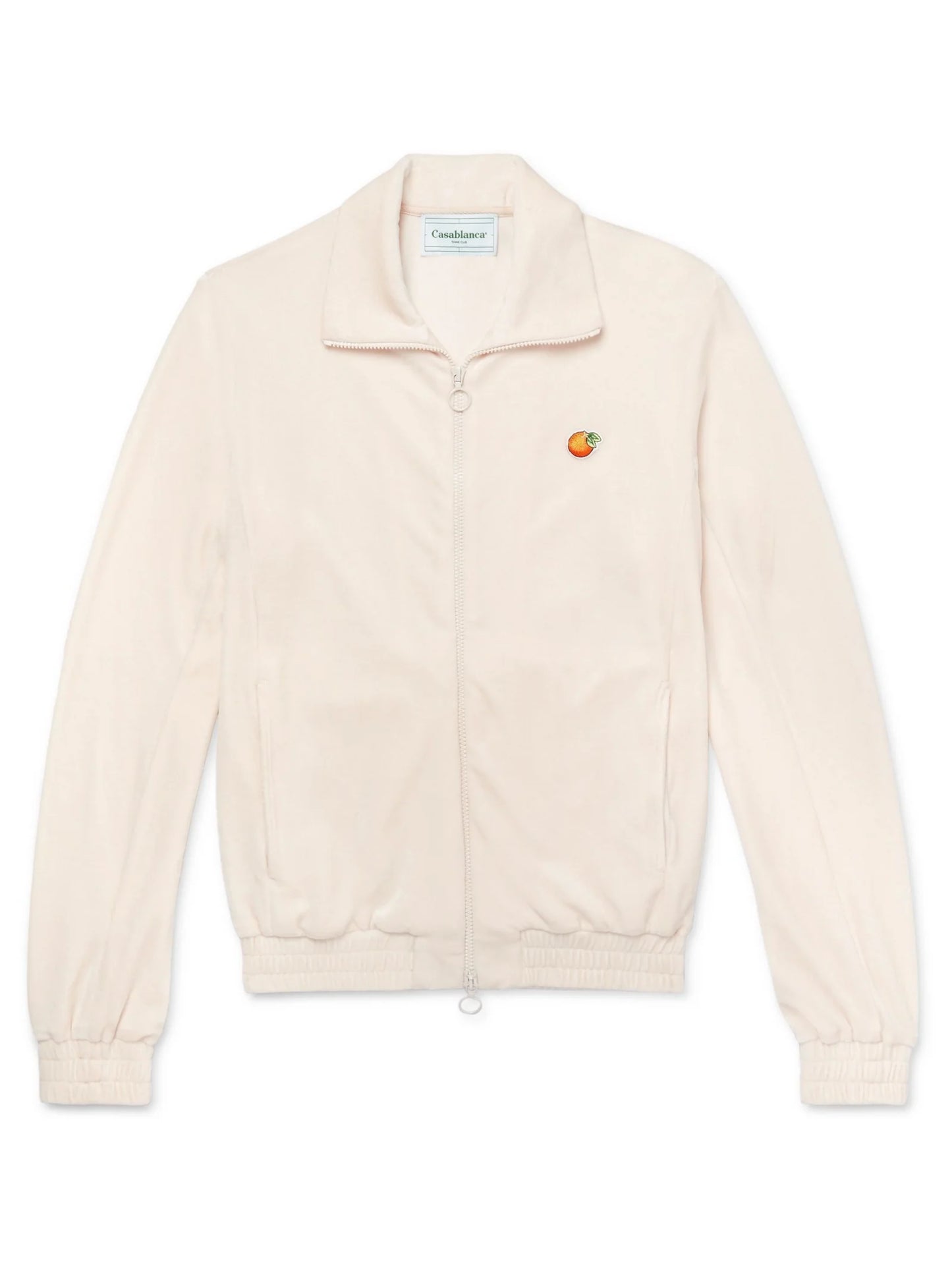 CASABLANCA VELOUR TRACK JACKET BEIGE