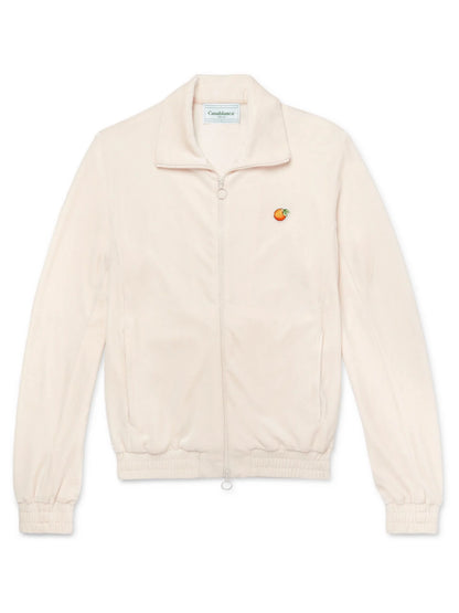 CASABLANCA VELOUR TRACK JACKET BEIGE