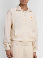 CASABLANCA VELOUR TRACK JACKET BEIGE