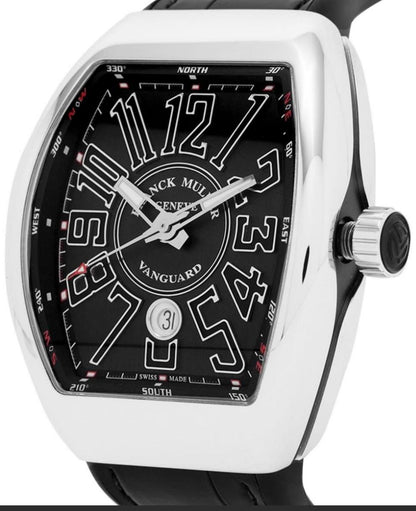 Franck Muller Vanguard V 45 SC DT NR AC ( Black Dial , Black Numbers )