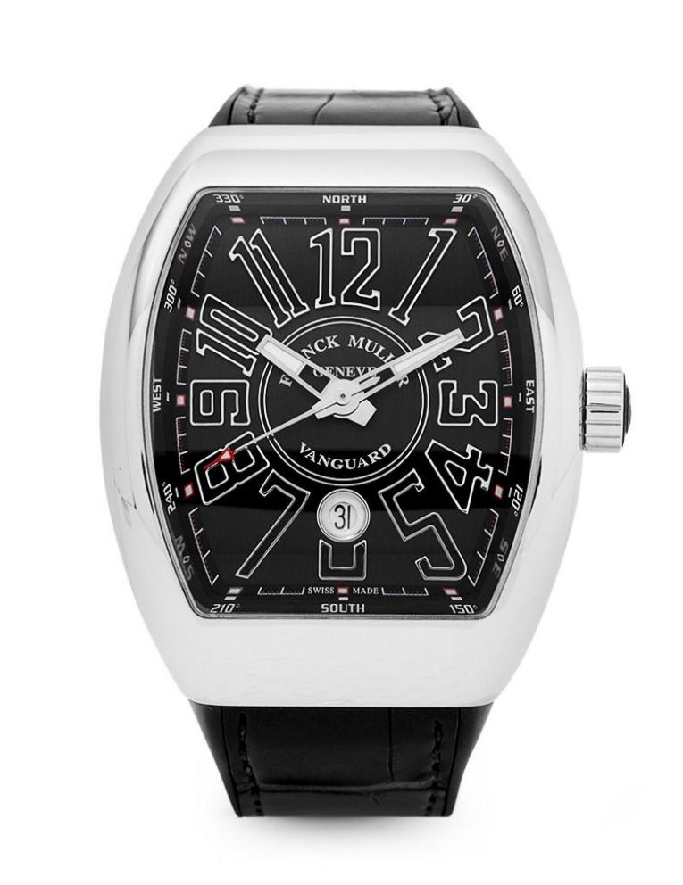 Franck Muller Vanguard V 45 SC DT NR AC ( Black Dial , Black Numbers )