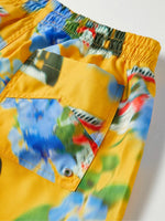 RHUDE F1 CAR SWIM SHORTS YELLOW