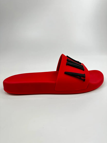 AMIRI LOGO SLIDES RED/BLACK