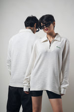 Long Sleeve Polo "WHITE"