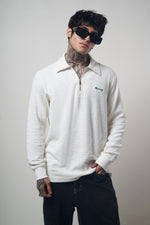 Long Sleeve Polo "WHITE"