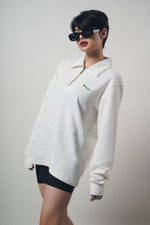 Long Sleeve Polo "WHITE"