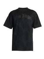 Palm Angels FW22 Mock Neck Tee - Glitter Black