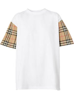 Burberry Vintage Check-Sleeve White Tee