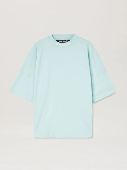 Palm Angels SS22 Mock Neck Tee - Fluo Green