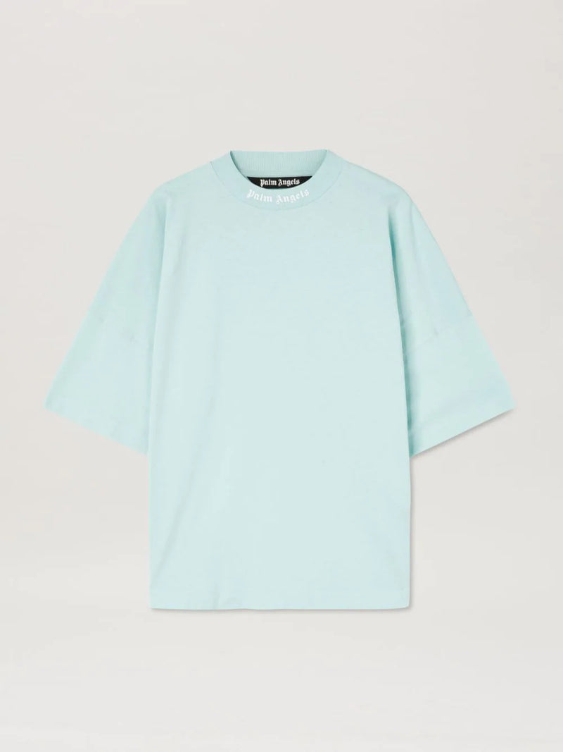 Palm Angels SS22 Mock Neck Tee - Fluo Green