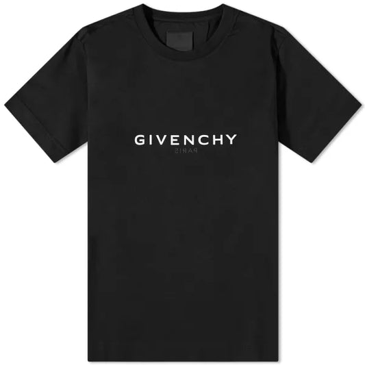 Givenchy SS22 Reverse Logo Oversized Tee - Black