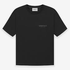 Essentials Reflective Chest Logo Tee Black