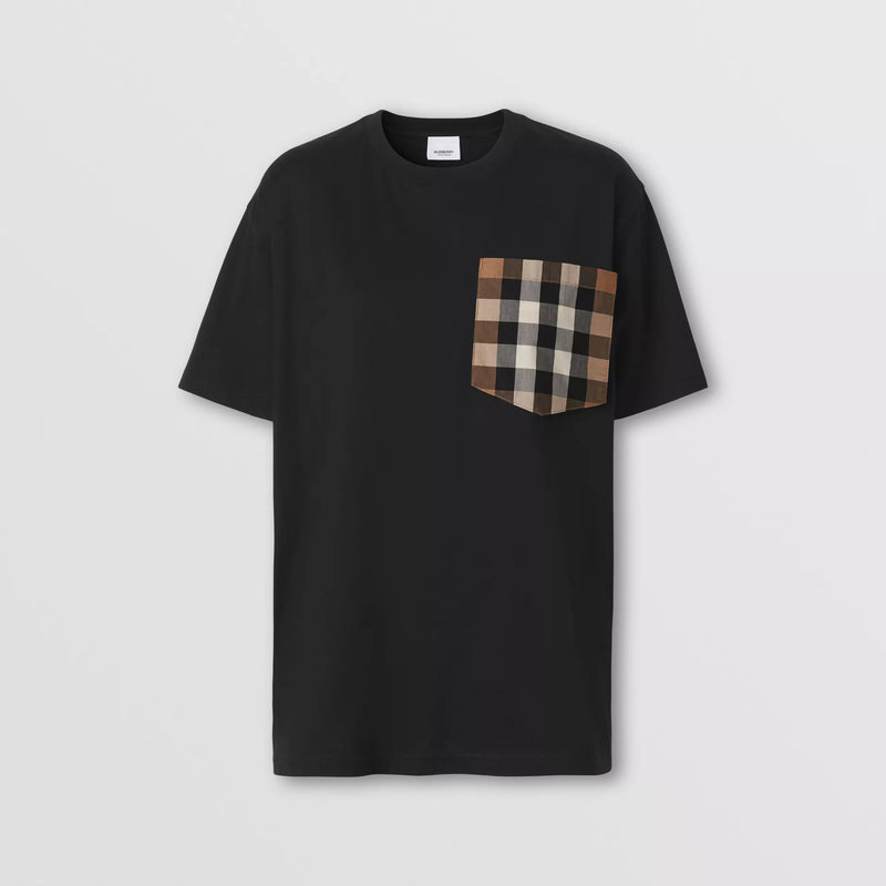 Burberry FW22 Check Pocket Tee - Black